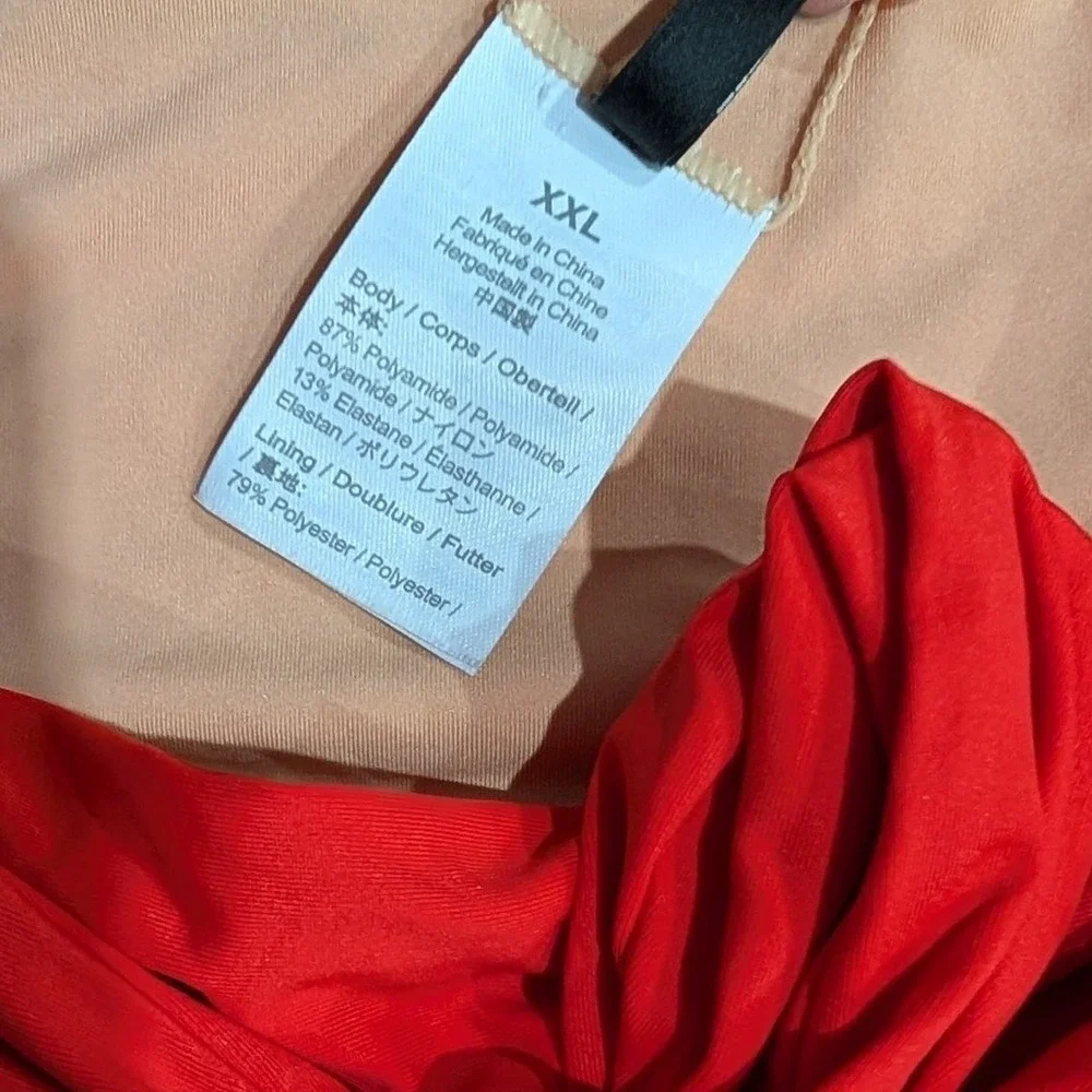 NWT J. Crew Red Tie Front High Waisted Bikini Swimsuit Set Women's - Size XXL‎